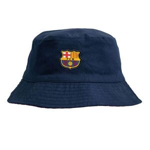 Barcelona FC Unisex Adult Reversible Bucket Hat / Navy/Red